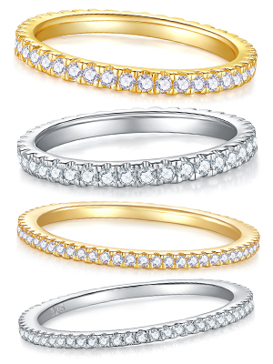 cz diamantes mujer 14 kgold basic diamond yellow stacked radiant cut engraved dimond engagement
