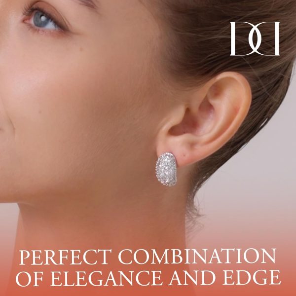 Teardrop Hoop Earrings for Women, 14K Gold Plated Pave Sparkly Hoops, 925 Sterling Silver Post, Cubic Zirconia Dome Huggie, Elegant Jewelry for Brides, Wedding, Fashion Gifts - Image 16