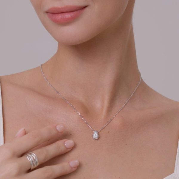 14K/18K Gold Plated Teardrop Cubic Zirconia Pendant Necklace for Women | Elegant and Dainty Jewelry | Gold Plated Options | Perfect for Any Occassion or Gifts, 15-18 Inches + 3 Inch extender - Image 10