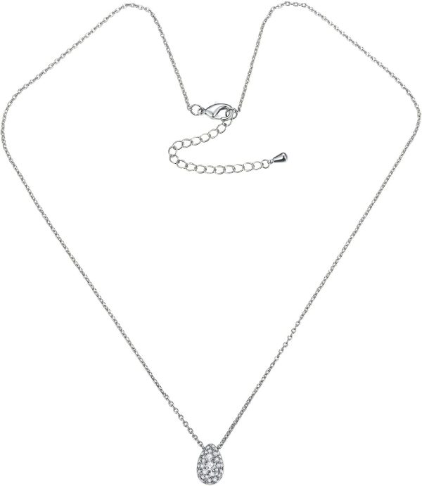 14K/18K Gold Plated Teardrop Cubic Zirconia Pendant Necklace for Women | Elegant and Dainty Jewelry | Gold Plated Options | Perfect for Any Occassion or Gifts, 15-18 Inches + 3 Inch extender - Image 11