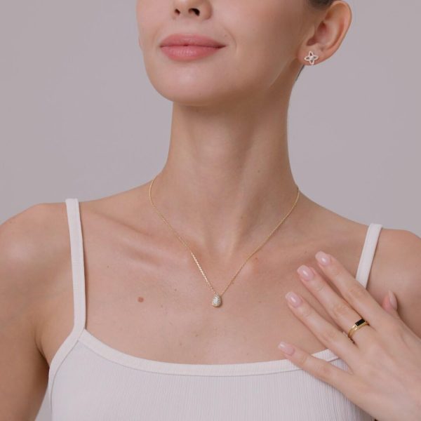 14K/18K Gold Plated Teardrop Cubic Zirconia Pendant Necklace for Women | Elegant and Dainty Jewelry | Gold Plated Options | Perfect for Any Occassion or Gifts, 15-18 Inches + 3 Inch extender - Image 19