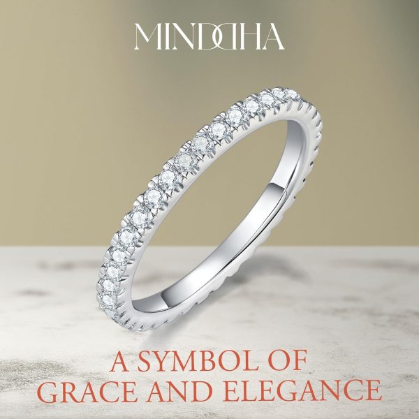 14K Gold Plated- Cubic Zirconia Simulated Diamond Stackable Rings Eternity Bands/Silver Rings, Gold Rings for Women- 1.5mm, 2mm Stacking Rings for Oura Gen 4/Oura Gen 3, Size 4-12 - Image 21