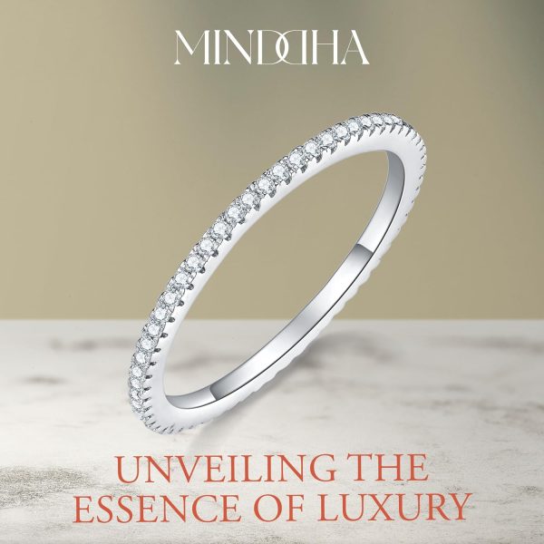 14K Gold Plated- Cubic Zirconia Simulated Diamond Stackable Rings Eternity Bands/Silver Rings, Gold Rings for Women- 1.5mm, 2mm Stacking Rings for Oura Gen 4/Oura Gen 3, Size 4-12 - Image 27